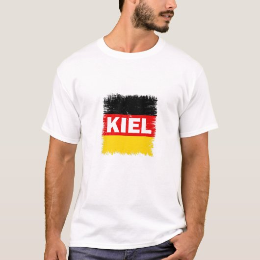 キエル語 – ドイツ国旗 Tシャツ (正面)