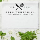 キエレガントング・オブ・ザ・キッチンモダンパーソナライズされた キッチンタオル (折り畳み)