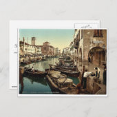 キオジア，魚市場，ベネチア，イタリア，ヴィンテージ写真 ポストカード (正面/裏面)