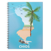 キオスのギリシャ図解入りの、写真付きのの地図。 ノートブック (正面)