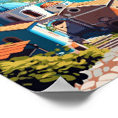 キオスペリシャヴィンテージ旅行イラストレーション ポスター (角)