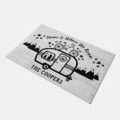 キカスタムャンピングキャンパートレーラーRvライフスタイル ドアマット (アングル)