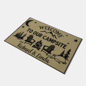 キカスタムャンピングギフトようこそ我々のキャンプサイトへ ドアマット (アングル)