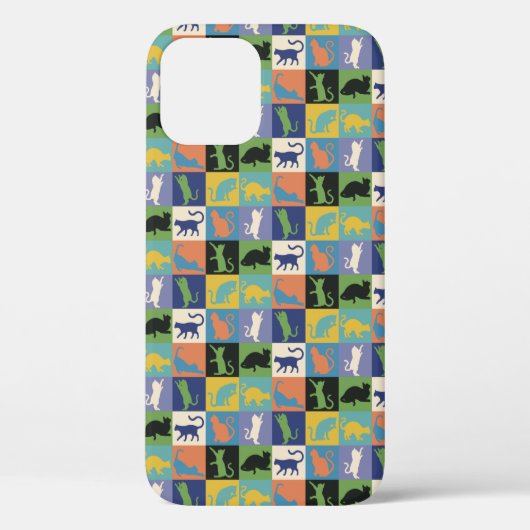 キカッコいいルトカラフルマスの猫のシルエット Case-Mate iPhoneケース (裏面)