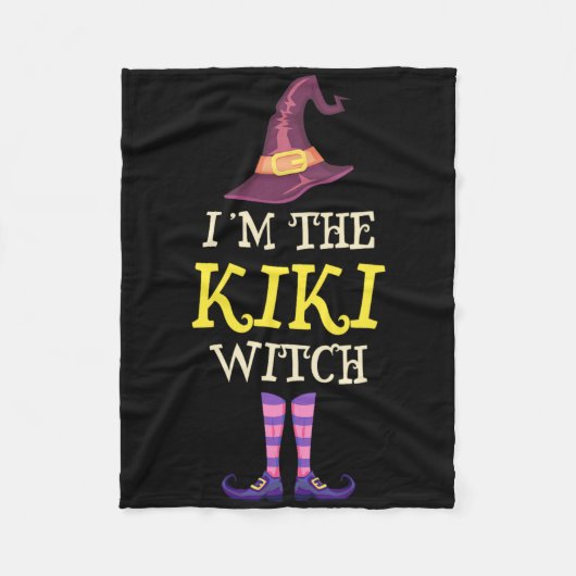 キキの魔女のコスチューム ハロウィン 面白い魔女 フリースブランケット (正面)