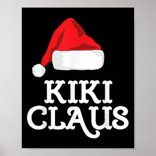 キキクラウス クリスマス サンタの帽子 パジャマ ファミリー クリスマス ポスター