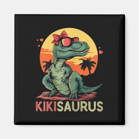 キキサウルズディノ恐竜キキサウルスTレックス母 マグネット (正面)