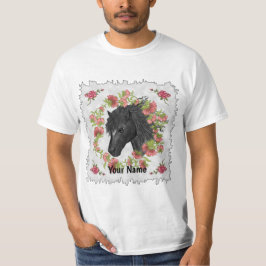 キキョウの黒馬Tシャツ Tシャツ