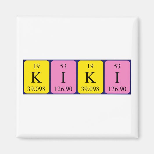 キキ周期表名磁石 マグネット (正面)