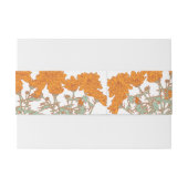 キクのオレンジの花フローラ結婚白 招待状ベリーバンド (裏面例)