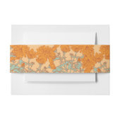 キクのオレンジフラワーフローラ秋の結婚式 招待状ベリーバンド (正面例)