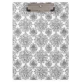 キクのラインアート クリップボード