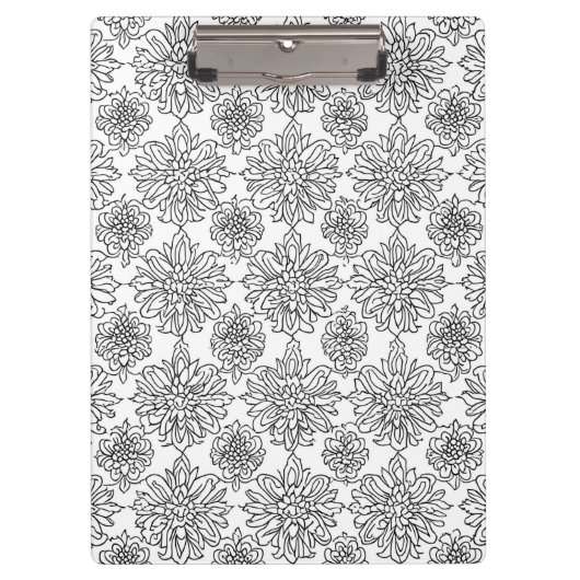 キクのラインアート クリップボード (正面)