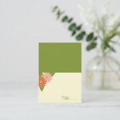 キクの折り畳み座席表 – ピンク/イエロー プレイスカード (スタンド正面)