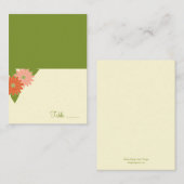 キクの折り畳み座席表 – ピンク/イエロー プレイスカード (正面/裏面)