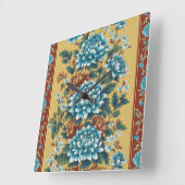 キクの挽歌 スクエア壁時計 (傾斜)