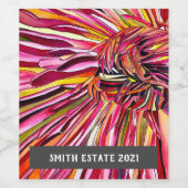 キクの水彩画フローラワインラベル ワインラベル (シングルラベル)