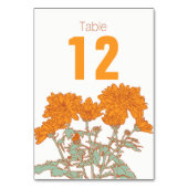 キクの結婚花の表 テーブルナンバー (正面)