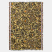 キクの花とオレンジカブト スローブランケット (正面縦)