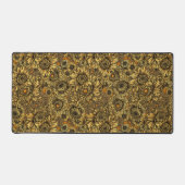 キクの花とオレンジカブト デスクマット (正面)