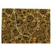 キクの花とオレンジカブト ラージペーパーバッグ (裏面)