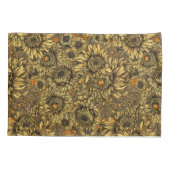 キクの花とオレンジカブト 枕カバー (裏面)