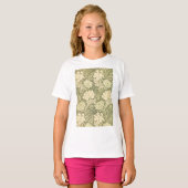 キクの花の文様 (ウィリアム・モリス作) Tシャツ (正面フル)