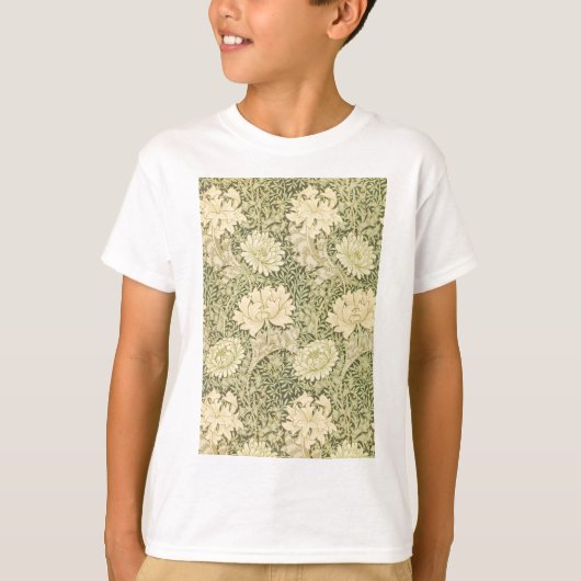 キクの花の文様 (ウィリアム・モリス作) Tシャツ (正面)
