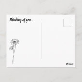 キクの花の森の少女 ポストカード (裏面)