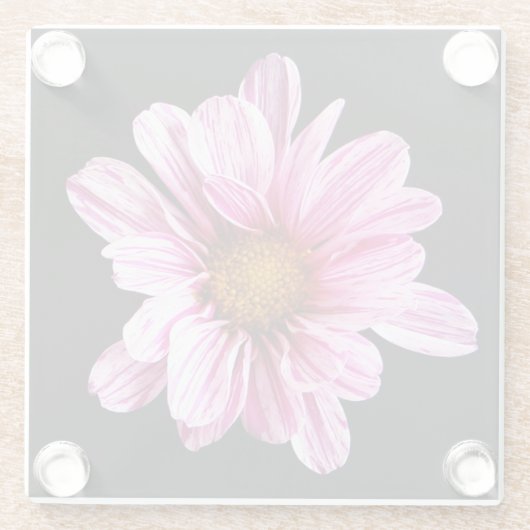 キクの花 ガラスコースター (裏面)