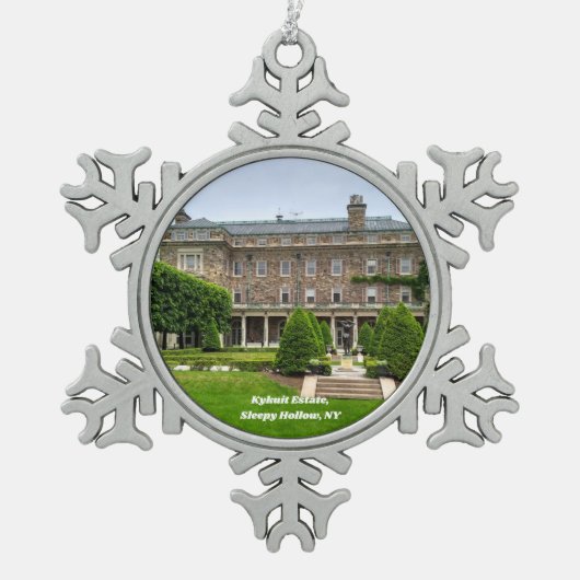 キクイトエステートスノーフレークオーナメント スノーフレークピューターオーナメント (正面)