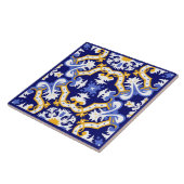 💙💛キクイムシ、青と黄色のアズレホス タイル (側面)