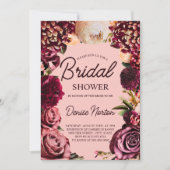 キクオンゴッサマーピンクブライダルシャワー 招待状 (正面)