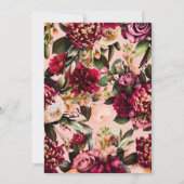 キクオンゴッサマーピンクブライダルシャワー 招待状 (裏面)