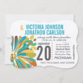 キクサンゴイエローグリーンフローラ写真 招待状 (正面)