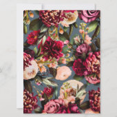 キクスクオンミッドナイトティール（緑がかった色） 招待状 (裏面)