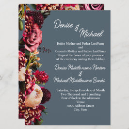 キクスクオンミッドナイトティール(緑がかった色) 招待状