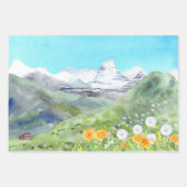 キクノハナ山景色 ラッピングペーパーシート (正面)