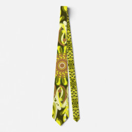 キクフローラパターン（の模様が）ある抽象芸術 ネクタイ
