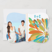 キクモダンラルコーラルイエローライムフローラ 招待状 (裏面)