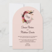 キクモノグラムオン赤面バラ 招待状 (正面)