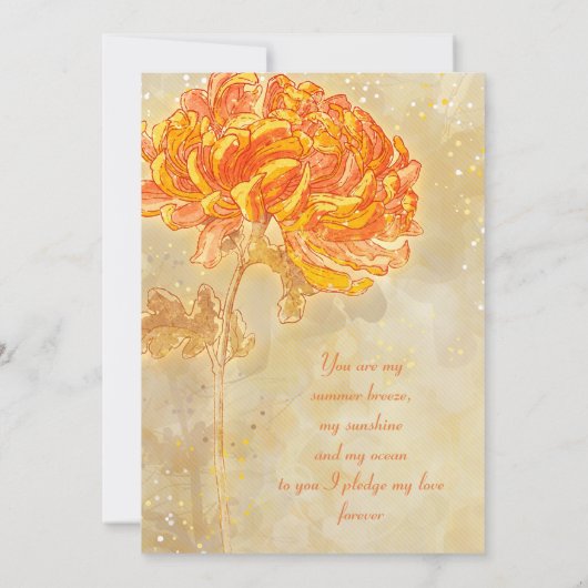 キクラオレンジフローラ結婚式招待状 招待状 (裏面)