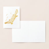 キク型動物芸術金ゴールドカード 箔カード (ディスプレー)