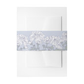 キク灰色の白い花のフローラ結婚ズ 招待状ベリーバンド (正面例)