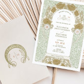 キク結婚式招待状ウィリアムモリス 招待状