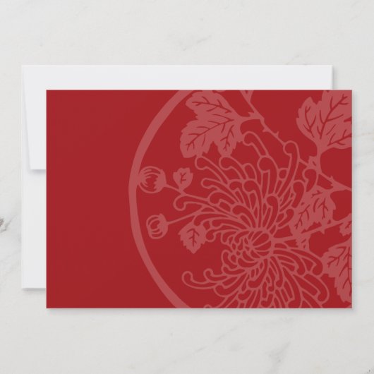 キク結婚式招待状 招待状 (裏面)