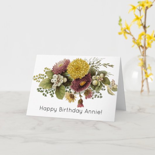 キク花ムームフローラ カード (黄色い花)