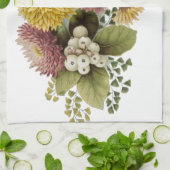 キク花ムームフローラ キッチンタオル (折り畳み)