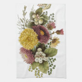 キク花ムームフローラ キッチンタオル (縦)
