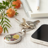 キク花ムームフローラ キーホルダー (側面)